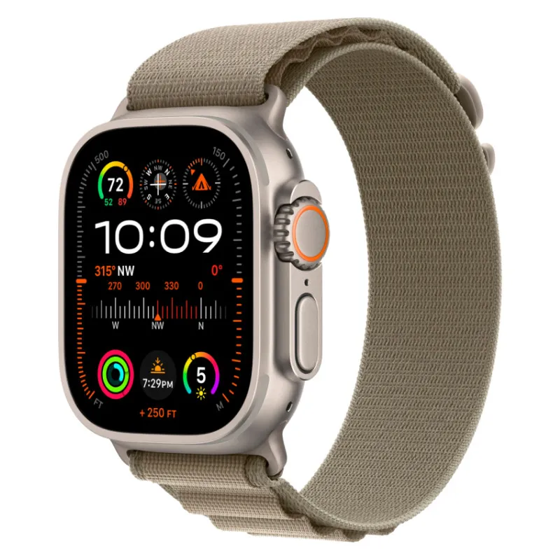 Apple Watch Ultra 2023 GPS + Cellular, 49 мм корпус из титана, ремешок Alpine оливкового цветаphoto0