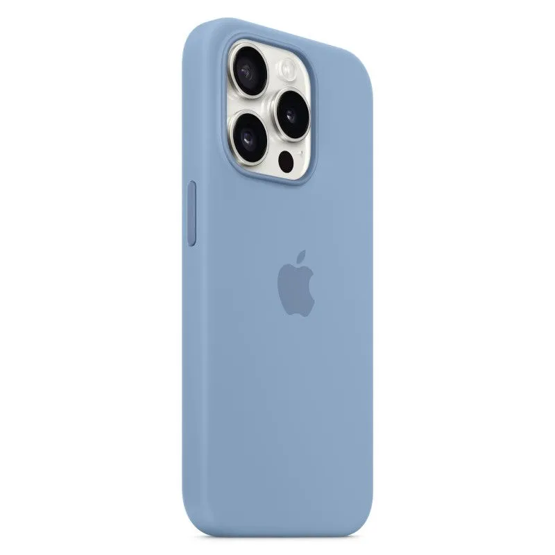 Силиконовый чехол MagSafe для iPhone 15 Pro Зимний синийphoto2