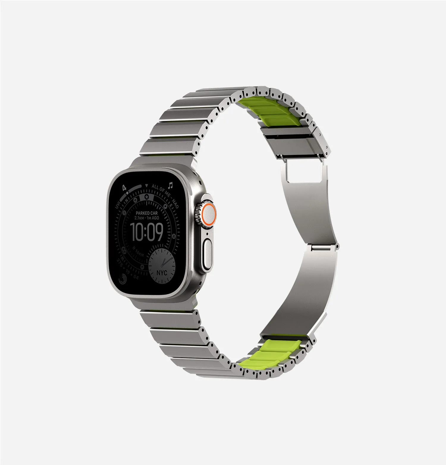 Ремешок UNIQ Strova Flex для Apple Watch 49/46/45/44 мм, черный / оранжевый (Midnightblack Voltorange)photo19