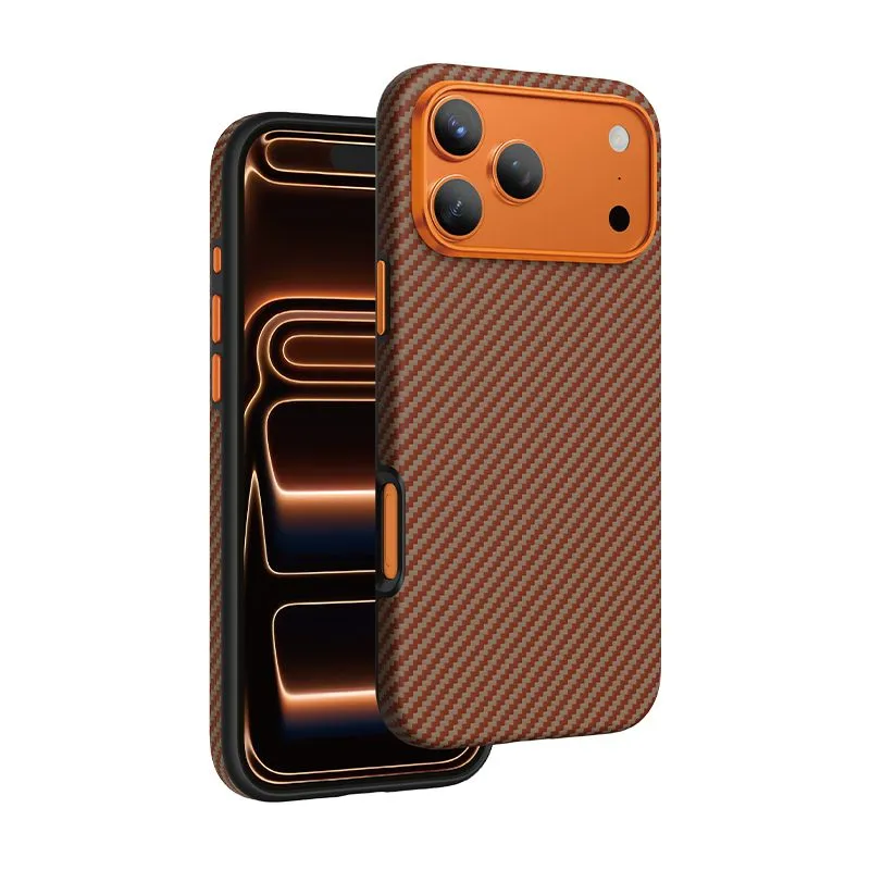 Чехол защитный KEEPHONE KEVLAR CAISER для iPhone 17 Pro / iPhone 18 Pro, космический оранжевыйphoto0