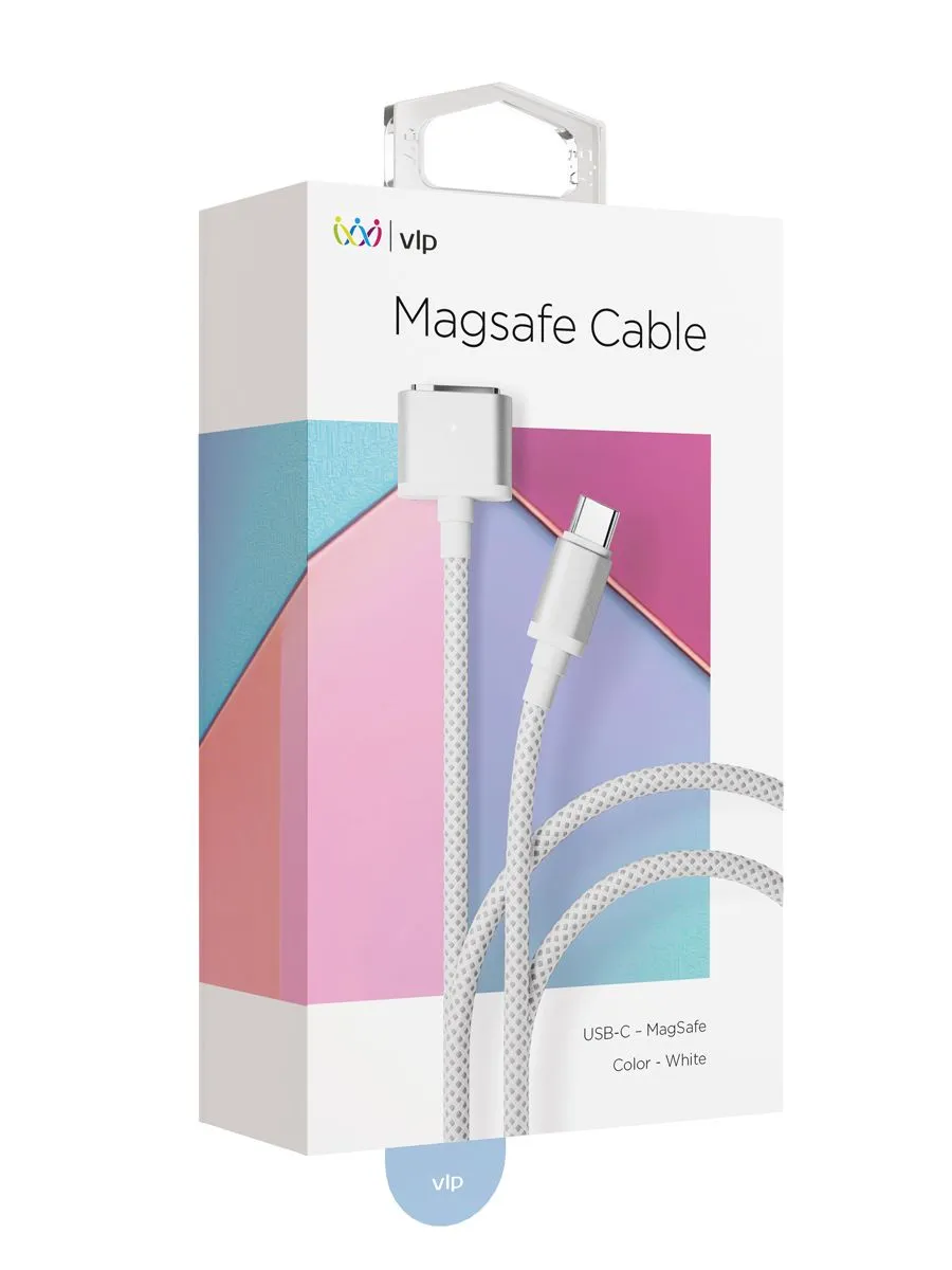 Дата-кабель VLP Nylon Cable USB C - MagSafe, 2.0м, белыйphoto1
