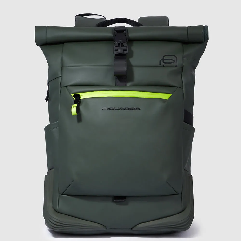 Рюкзак для ноутбука 15,6" ролл-топ, водоотталкивающий Piquadro CA6291C2OW/VE, зелёныйphoto0