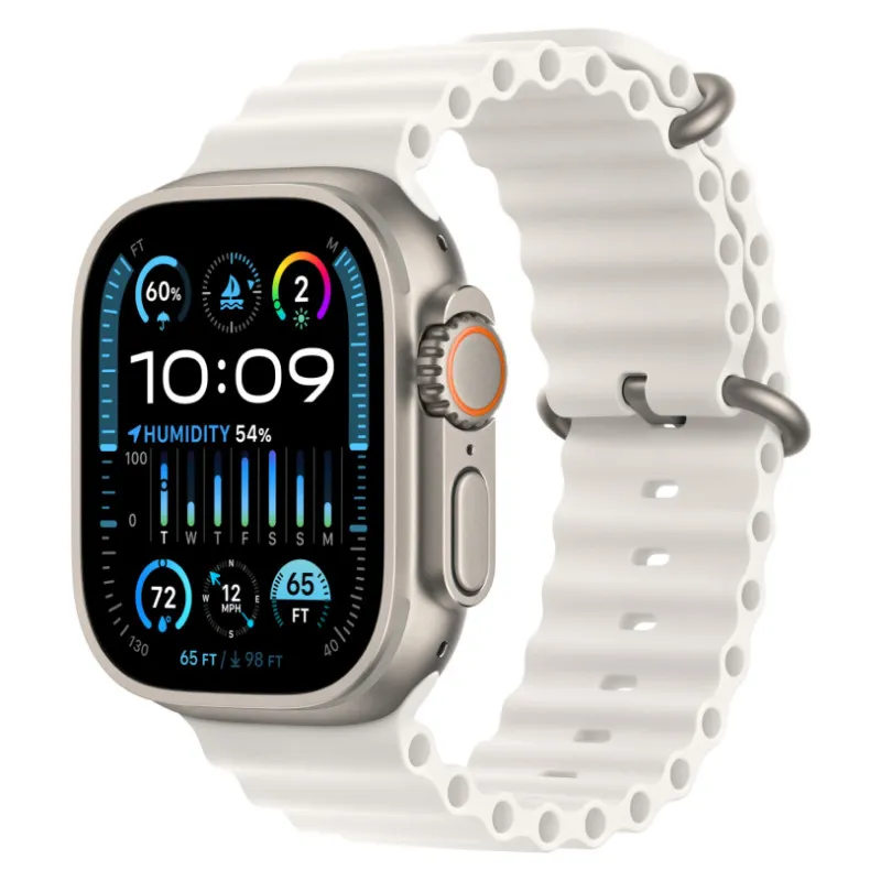 Apple Watch Ultra 2023 GPS + Cellular, 49 мм корпус из титана, ремешок Ocean белого цветаphoto0