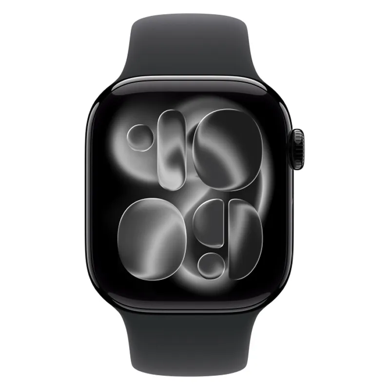 Apple Watch Series 11, 42 мм корпус из алюминия цвета Черный глянец, спортивный ремешок цвета Черныйphoto1