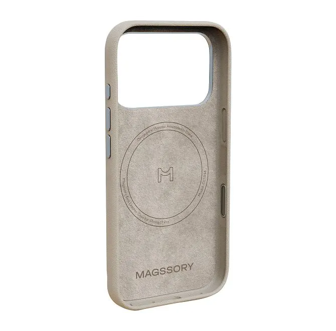 Чехол Magssory Eco-Leather Case для iPhone 17 Pro, слоновая костьphoto3