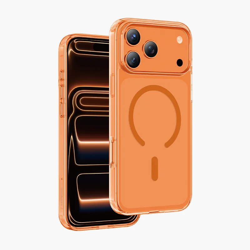 Чехол защитный KEEPHONE GLAZE для iPhone 17 Pro Max / iPhone 18 Pro Max, оранжевыйphoto0