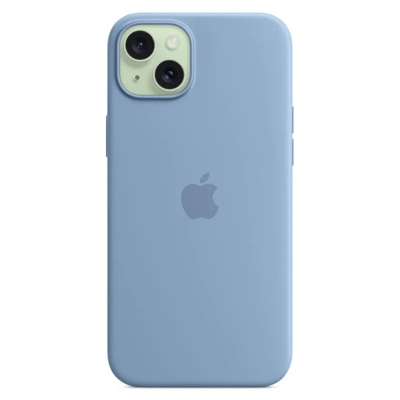 Силиконовый чехол MagSafe для iPhone 15 Plus Зимний синийphoto2