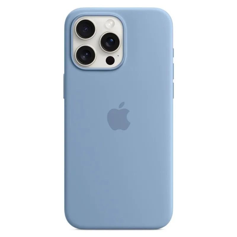 Силиконовый чехол MagSafe для iPhone 15 Pro Max Зимний синийphoto0