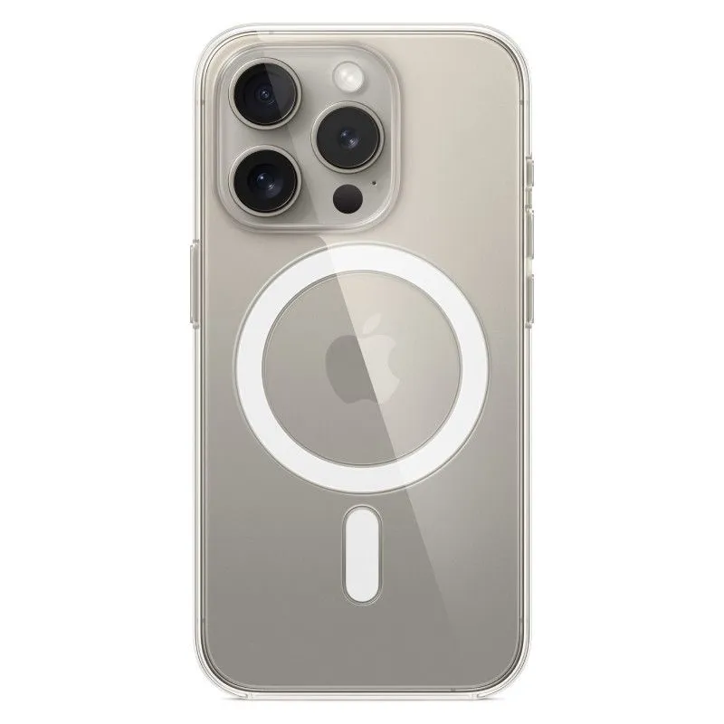Пластиковый прозрачный чехол MagSafe для iPhone 15 Prophoto0