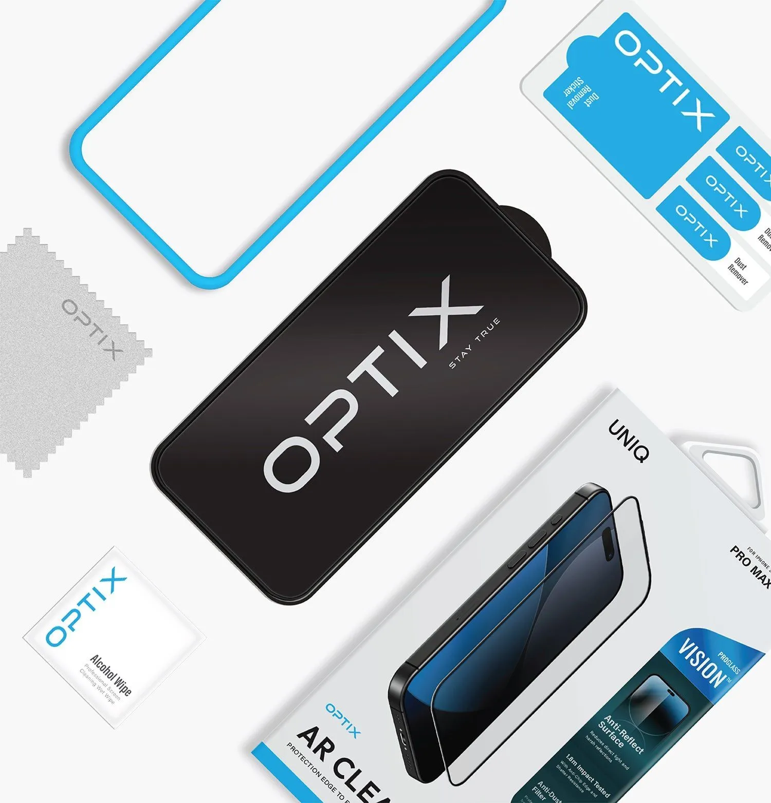 Защитное стекло UNIQ Optix Vision™ AR Clear Optimized для iPhone 17 Pro Maxphoto4