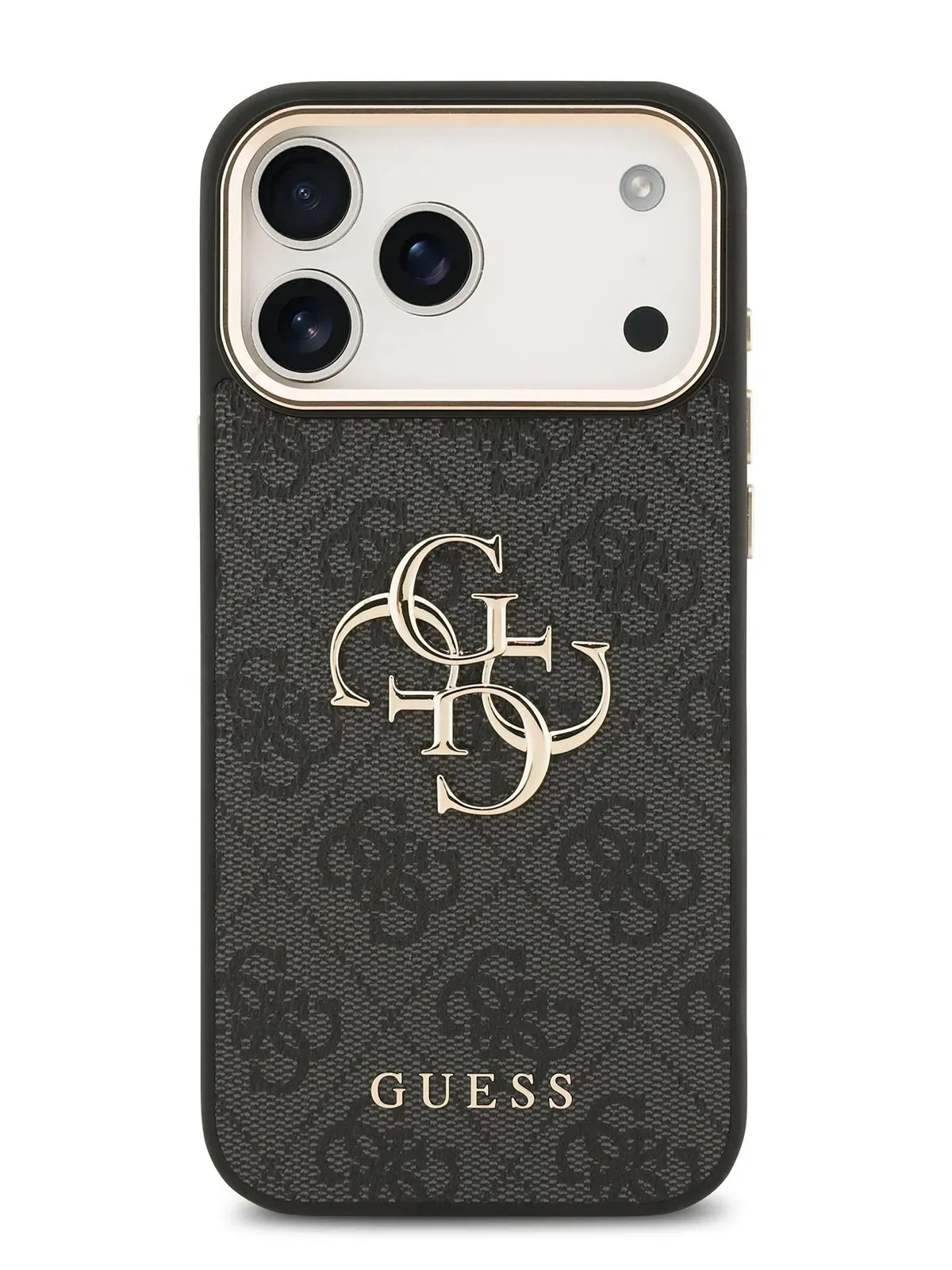 Чехол Guess на iPhone 17 Pro, черный,  PU Leather, metal logophoto1