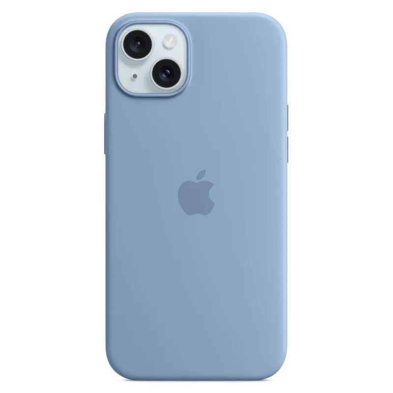 Силиконовый чехол MagSafe для iPhone 15 Plus Зимний синийphoto1