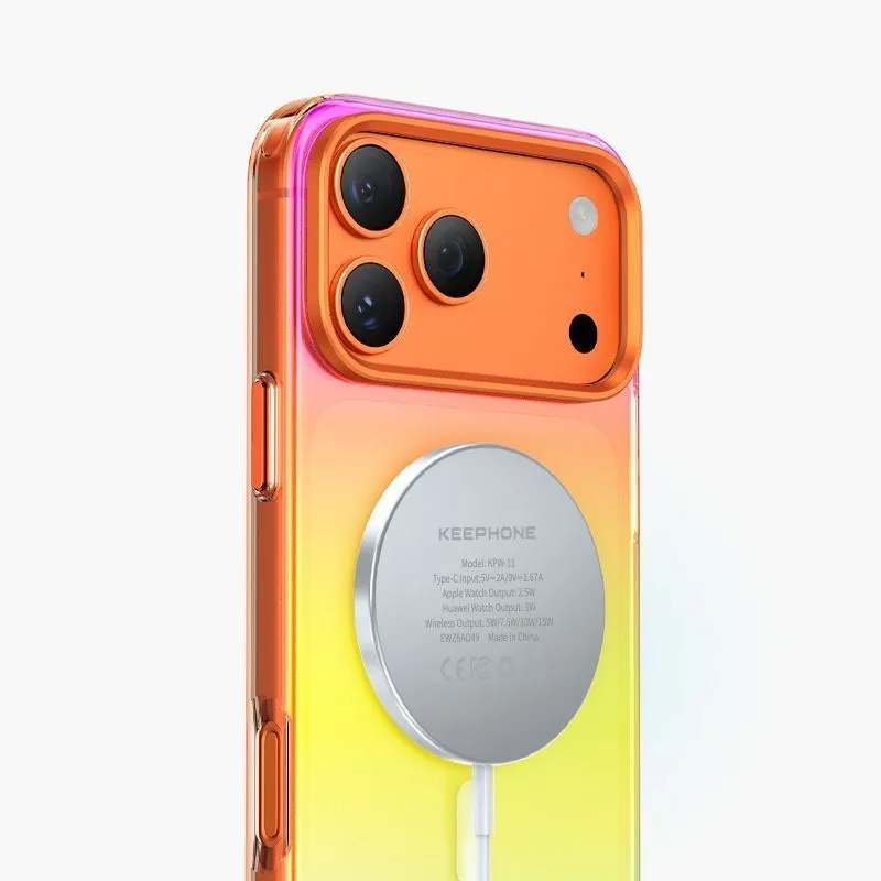 Чехол защитный KEEPHONE RAINBOW для iPhone 17 Pro / iPhone 18 Pro, градиентный сияющий серебристыйphoto7