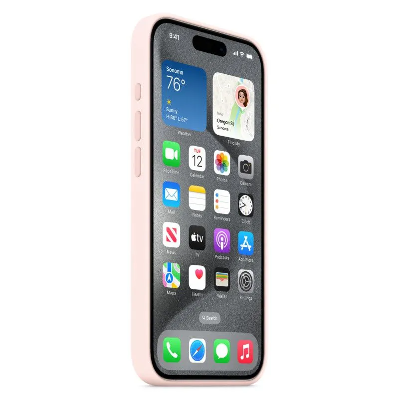 Силиконовый чехол MagSafe для iPhone 15 Pro Светло-розовыйphoto3