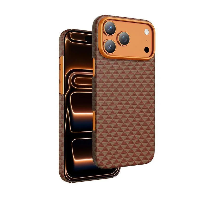 Чехол защитный KEEPHONE KEVLAR PARIS для iPhone 17 Pro / iPhone 18 Pro, космический оранжевыйphoto0
