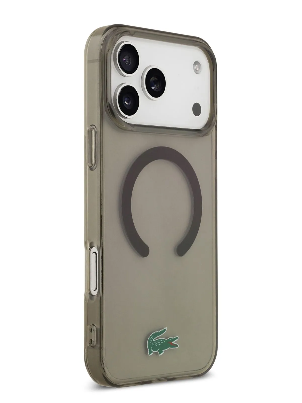 Чехол Lacoste для iPhone 17 Pro Max IML Croc logo Hard Transparent Black (MagSafe)photo0