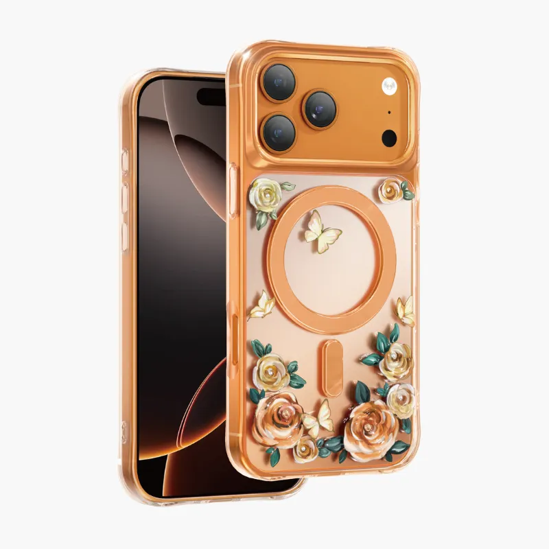 Чехол защитный KEEPHONE ROSELAND для iPhone 17 Pro / iPhone 18 Pro, космический оранжевыйphoto0