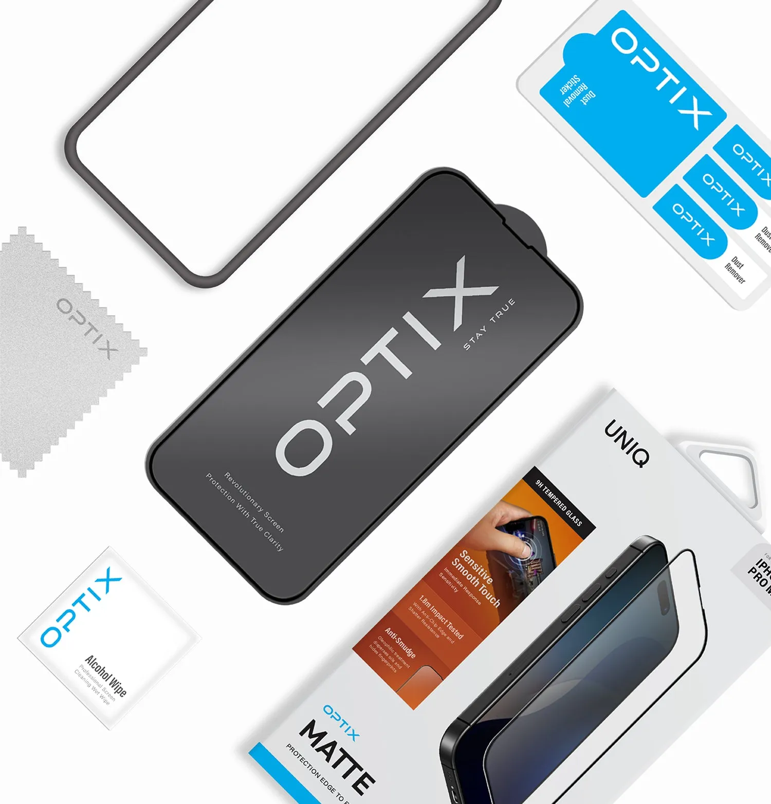 Защитное стекло UNIQ Optix Covex™ Smooth Matte для iPhone 16 Pro / iPhone 17photo4