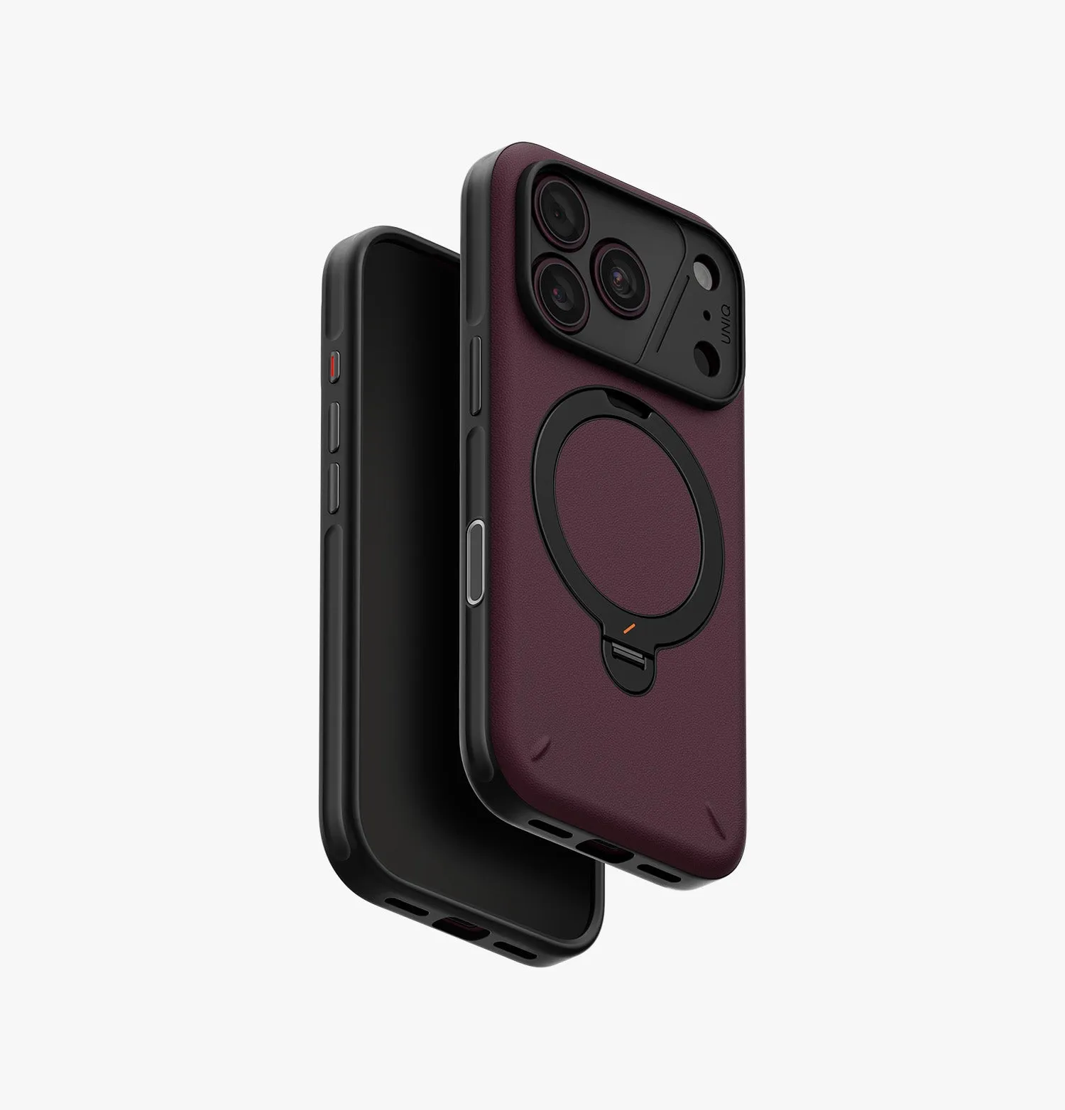 Чехол UNIQ Elix 360 Kickstand Leather для iPhone 18 Pro, черный (Charcoal Grey)photo1