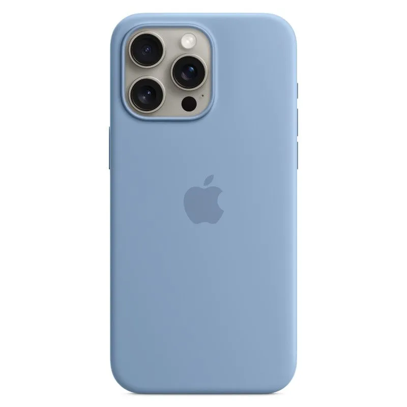Силиконовый чехол MagSafe для iPhone 15 Pro Max Зимний синийphoto1