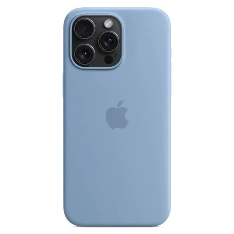 Силиконовый чехол MagSafe для iPhone 15 Pro Max Зимний синийphoto2