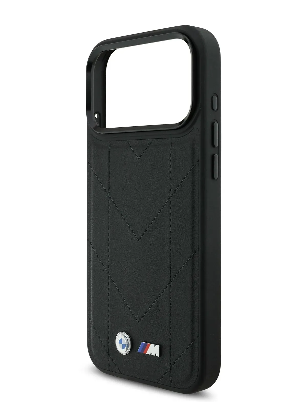 Чехол BMW на iPhone 17 Pro Max, PU Quilted MagSafe, из стеганой экокожи, с металлическим логотипом и рамкой для камеры, M-series, черныйphoto6