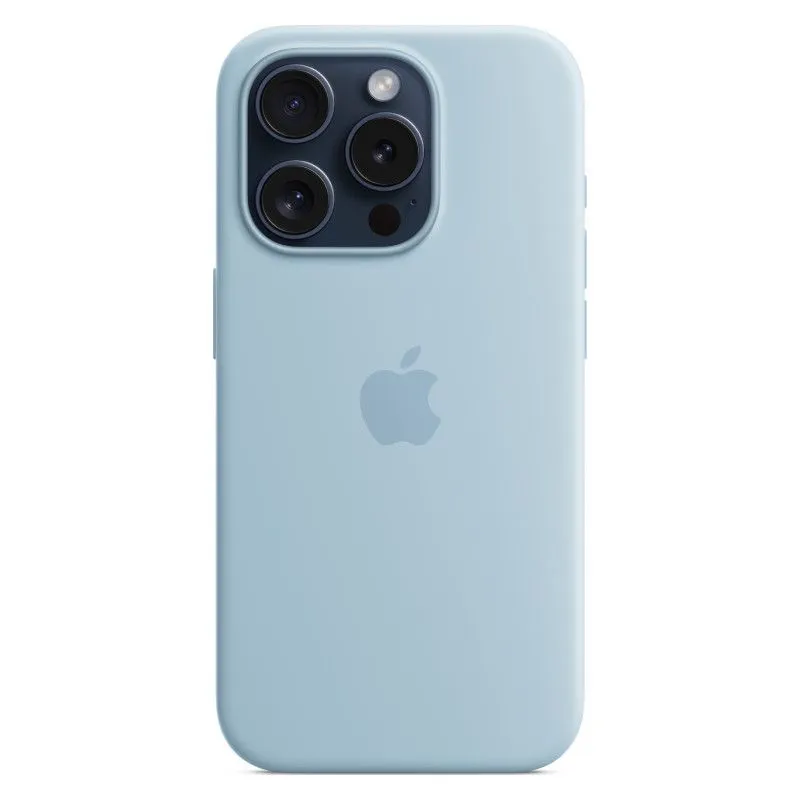 Силиконовый чехол MagSafe для iPhone 15 Pro Светло-синийphoto0