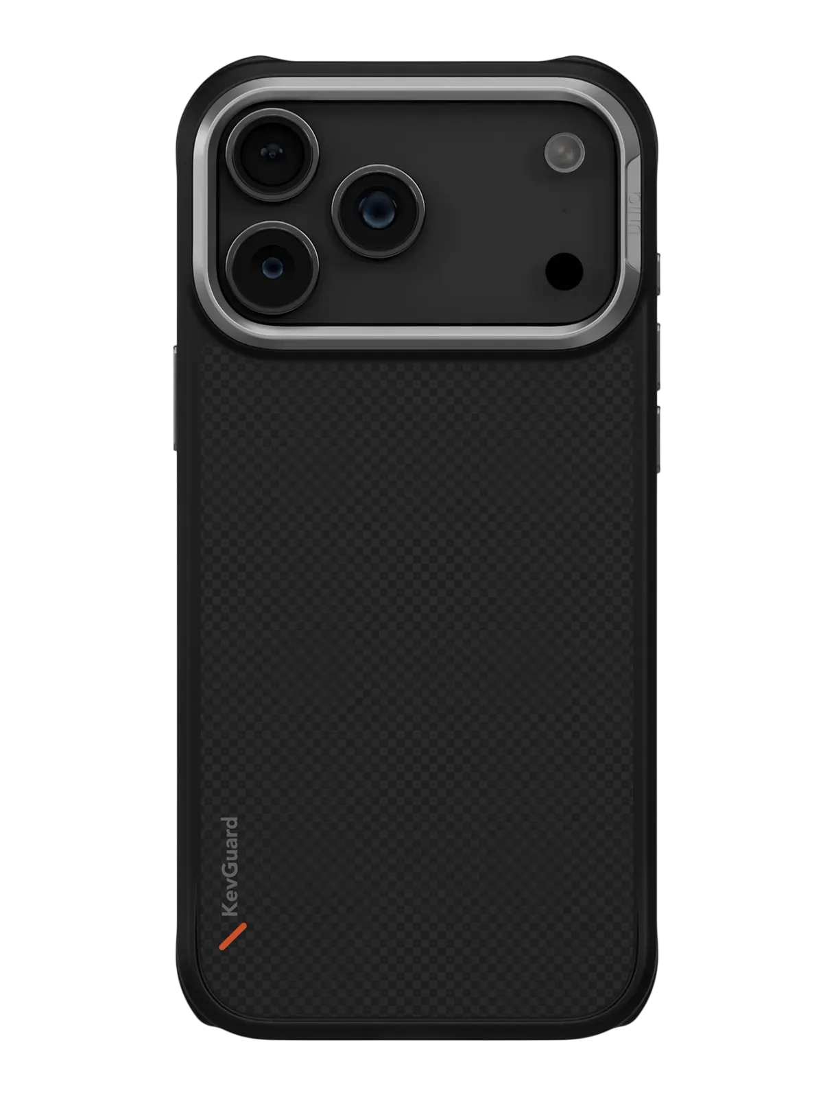 Чехол Uniq на iPhone 17 Pro, KEVA MagSafe, ударопрочный из кевлара, с алюминиевой защитой камеры, матовый под карбон, черныйphoto0