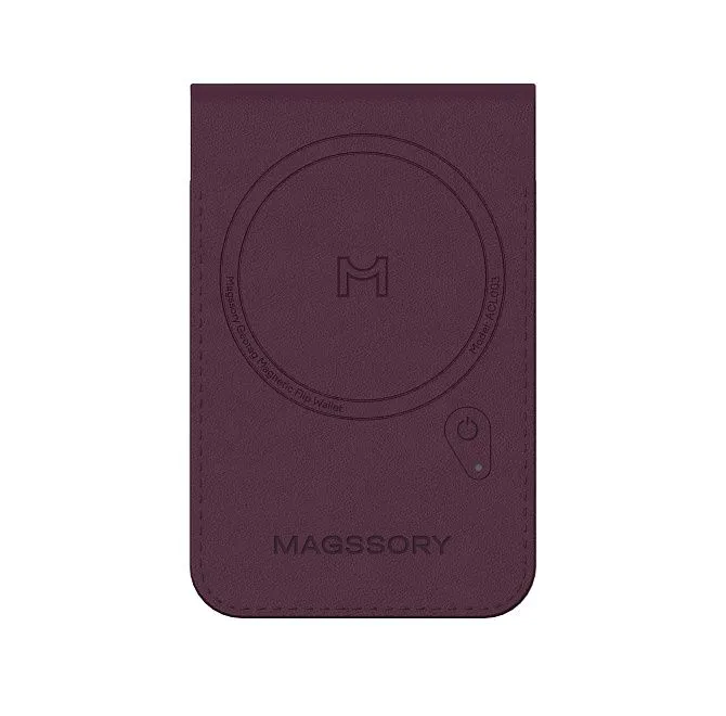 Кошелек-кардхолдер Magssory Geotag Magnetic Burgundyphoto2