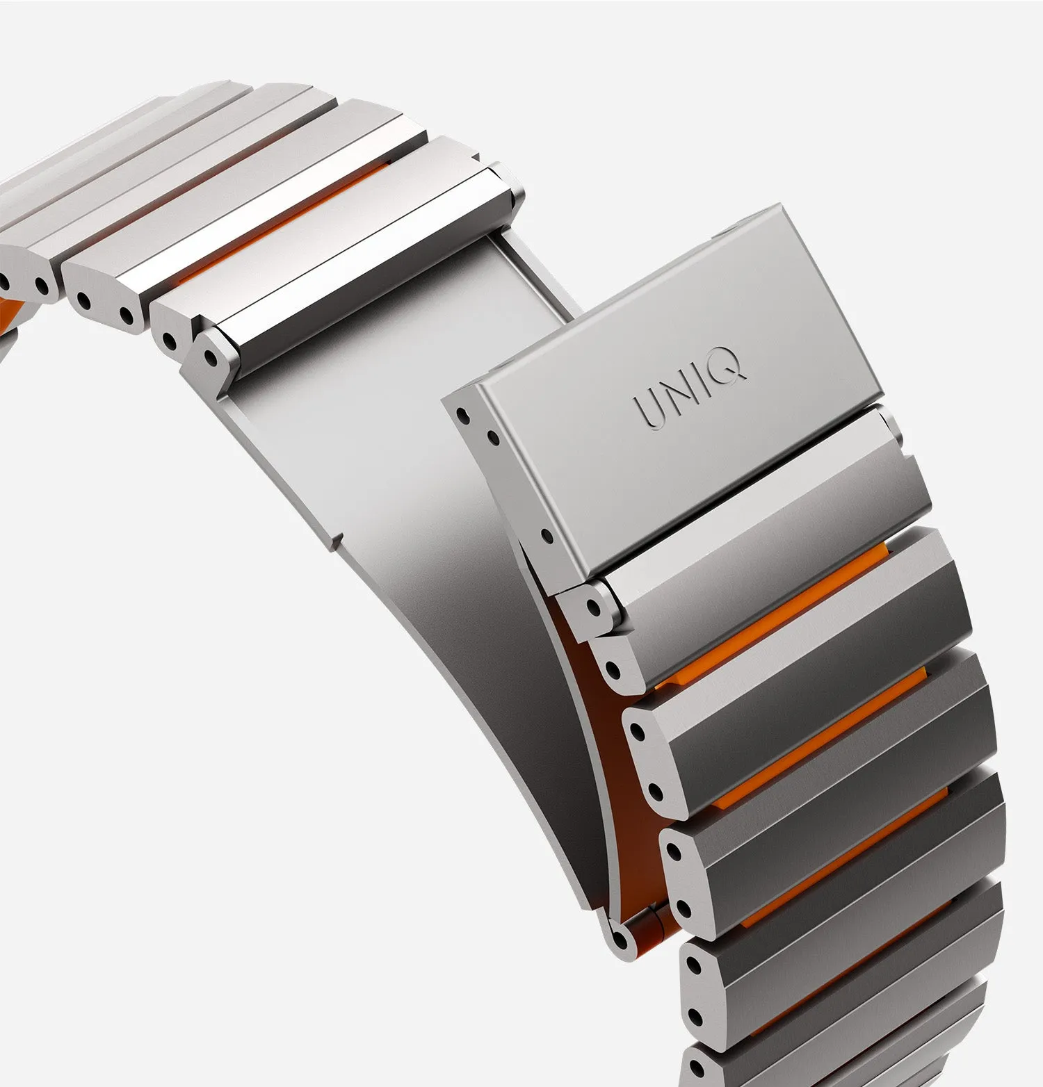 Ремешок UNIQ Strova Flex для Apple Watch 49/46/45/44 мм, черный / оранжевый (Midnightblack Voltorange)photo12