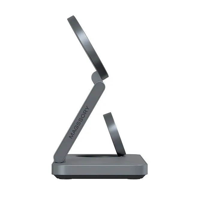 Зарядная станция 3 в 1 Magssory Yoga для Apple Qi2 Midnightphoto3