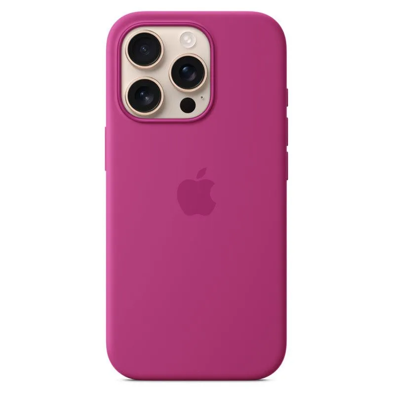 Силиконовый чехол MagSafe для iPhone 16 Pro Фуксияphoto0