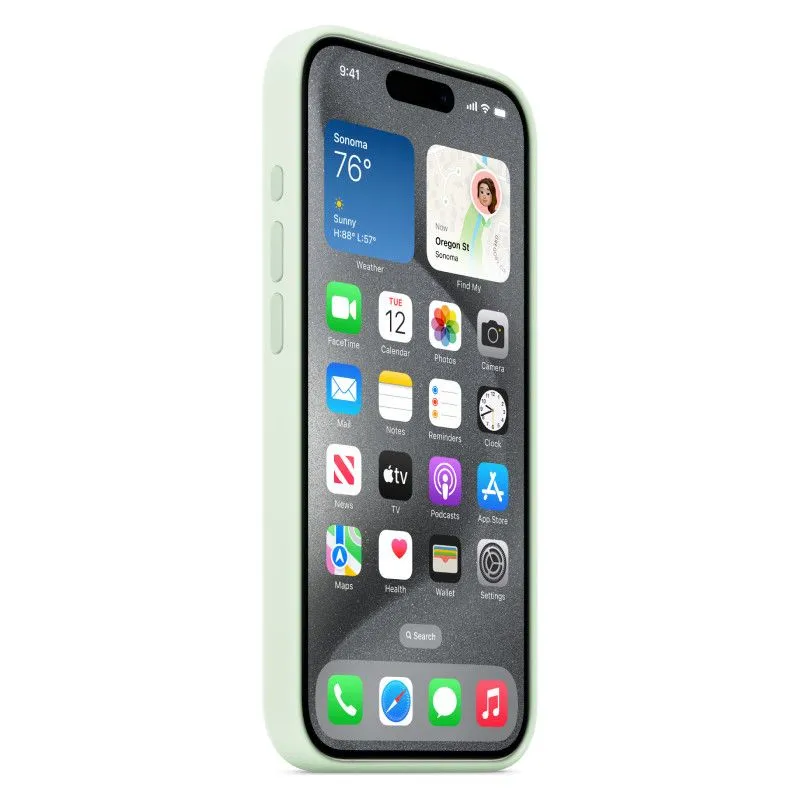 Силиконовый чехол MagSafe для iPhone 15 Pro Мятныйphoto3