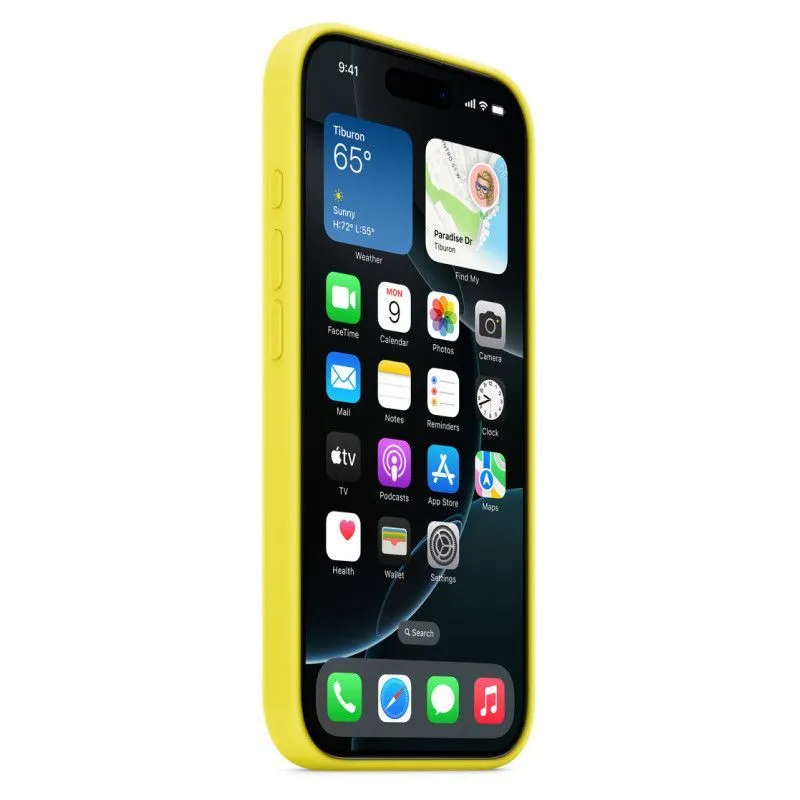 Силиконовый чехол MagSafe для iPhone 16 Pro Max Желтыйphoto3
