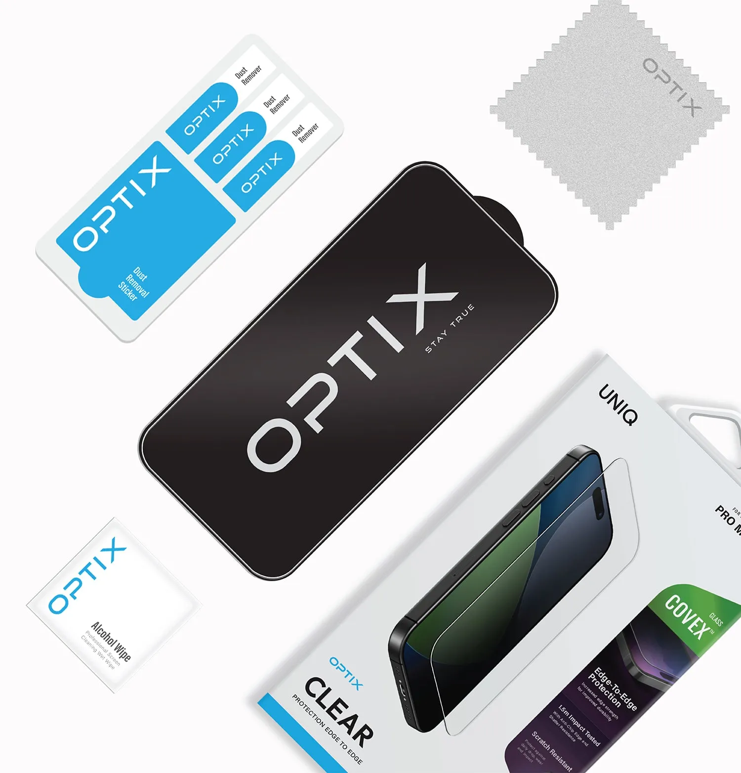 Защитное стекло UNIQ Optix Covex™ Clear Clarity для iPhone 17 Pro Maxphoto4