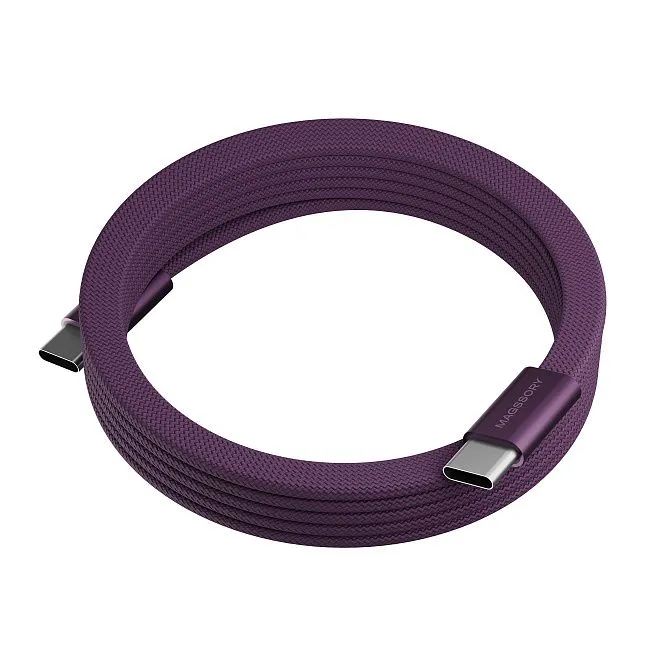 Магнитный кабель Magssory Edge C 60W USB-C, 1,2м Burgundyphoto1