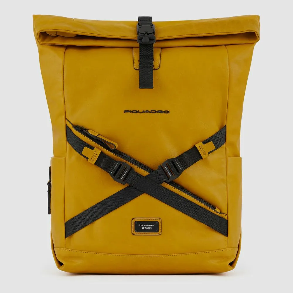 Кожаный рюкзак roll-top для ноутбука 15,6" Piquadro CA5677AP/G, жёлтыйphoto0
