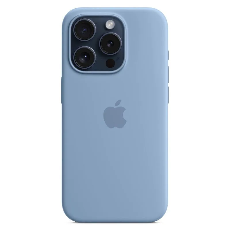 Силиконовый чехол MagSafe для iPhone 15 Pro Зимний синийphoto1