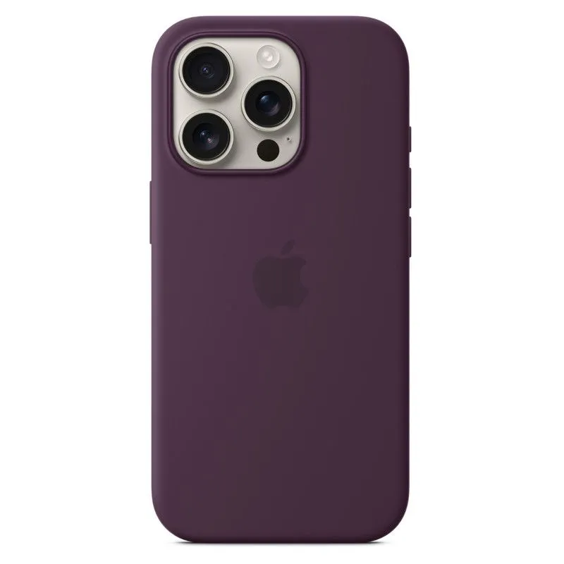Силиконовый чехол MagSafe для iPhone 16 Pro Сливовыйphoto1