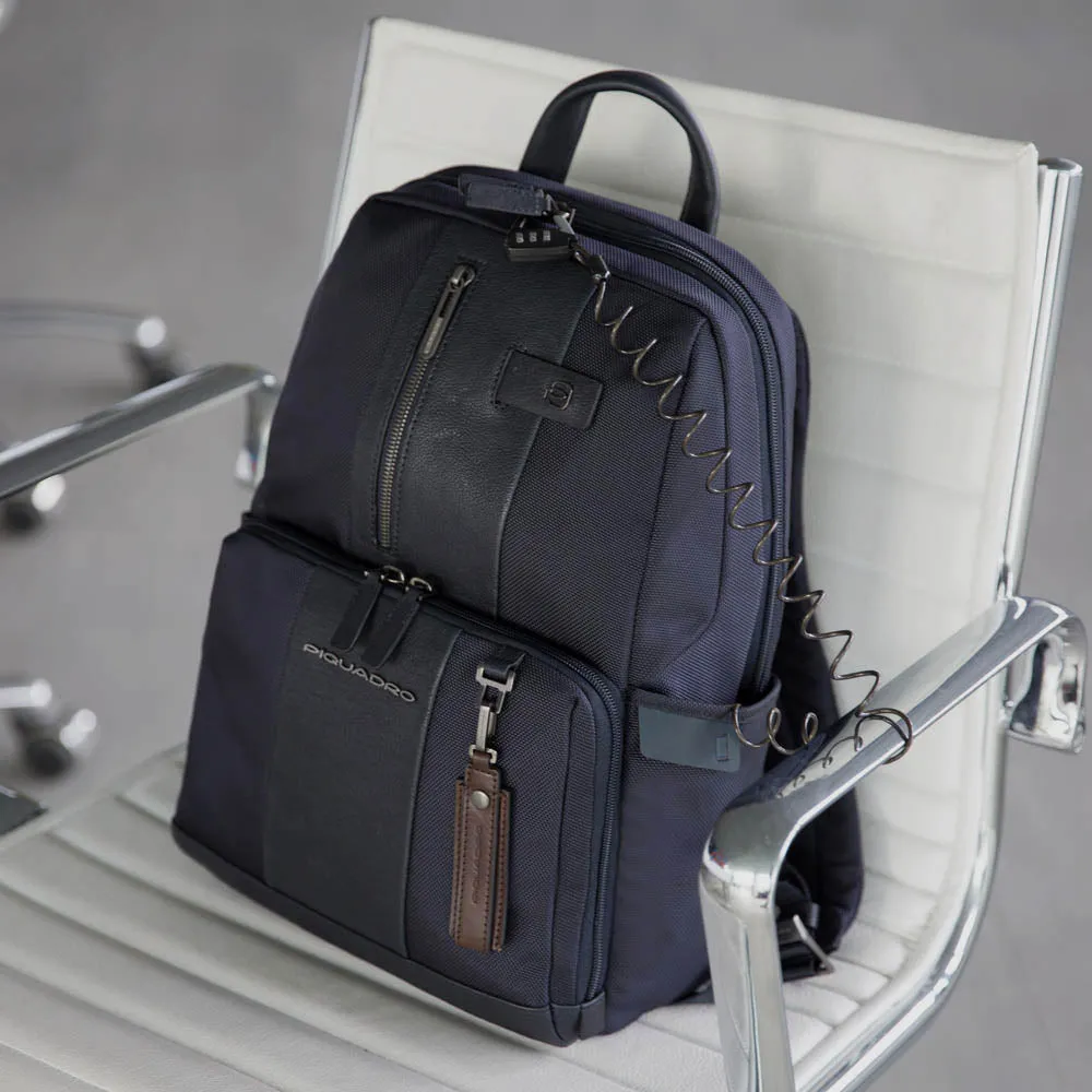 Рюкзак для ноутбука 14" с тросом-антивором Piquadro CA3214BRBM/BLU, синийphoto8