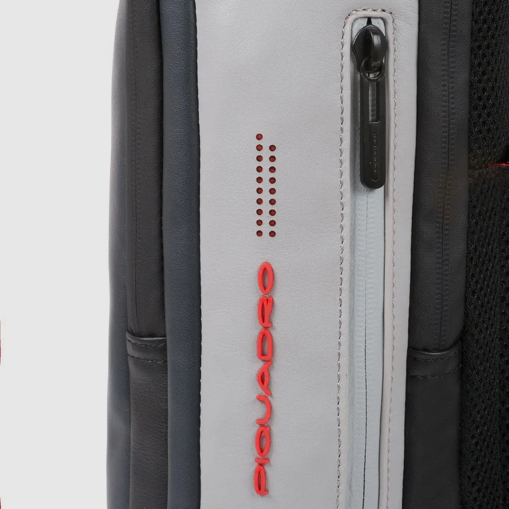 Кожаный рюкзак для ноутбука 15,6" с RFID-защитой Piquadro CA4818UB00/GRN, серыйphoto6