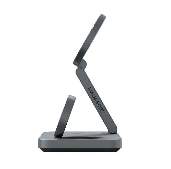 Зарядная станция 3 в 1 Magssory Yoga для Apple Qi2 Midnightphoto4