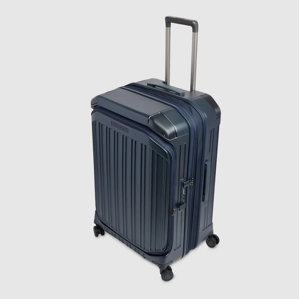 Расширяемый чемодан на 4 колёсах с двойным доступом Piquadro BV7246PQL/BLUO, синийphoto6