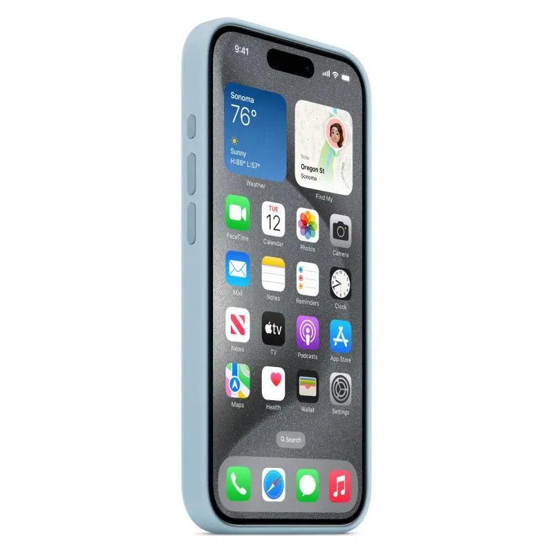 Силиконовый чехол MagSafe для iPhone 15 Pro Светло-синийphoto3