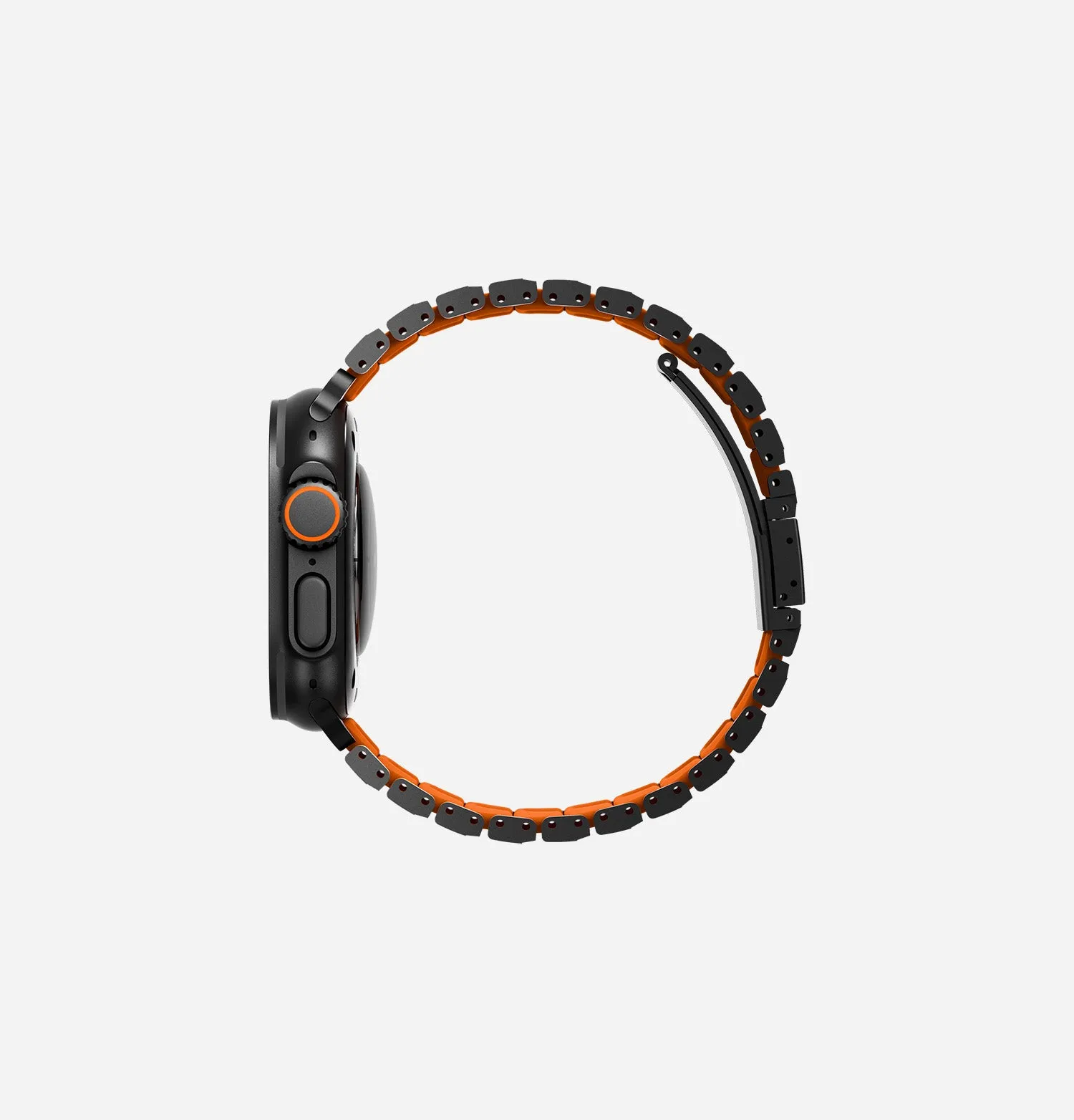 Ремешок UNIQ Strova Flex для Apple Watch 49/46/45/44 мм, черный / оранжевый (Midnightblack Voltorange)photo1