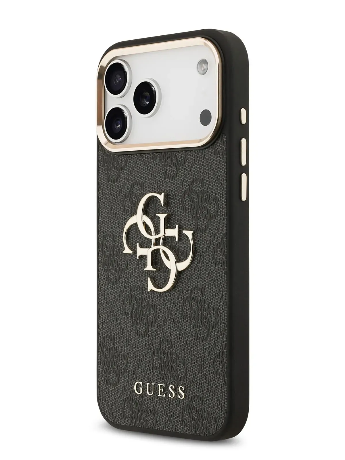 Чехол Guess на iPhone 17 Pro, черный,  PU Leather, metal logophoto2