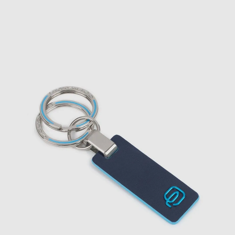 Кожаный брелок для ключей с двумя кольцами Piquadro PC3755B2/BLU2, синийphoto0