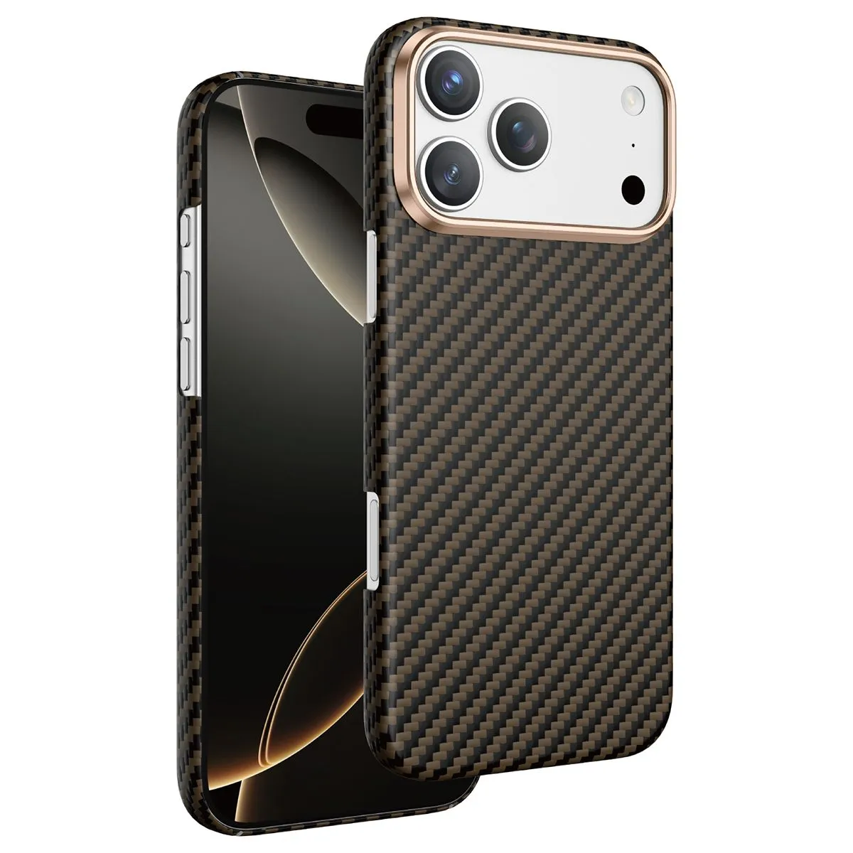 Чехол защитный KEEPHONE KEVLAR DIAGO для iPhone 17 Pro / iPhone 18 Pro, бронзовыйphoto0