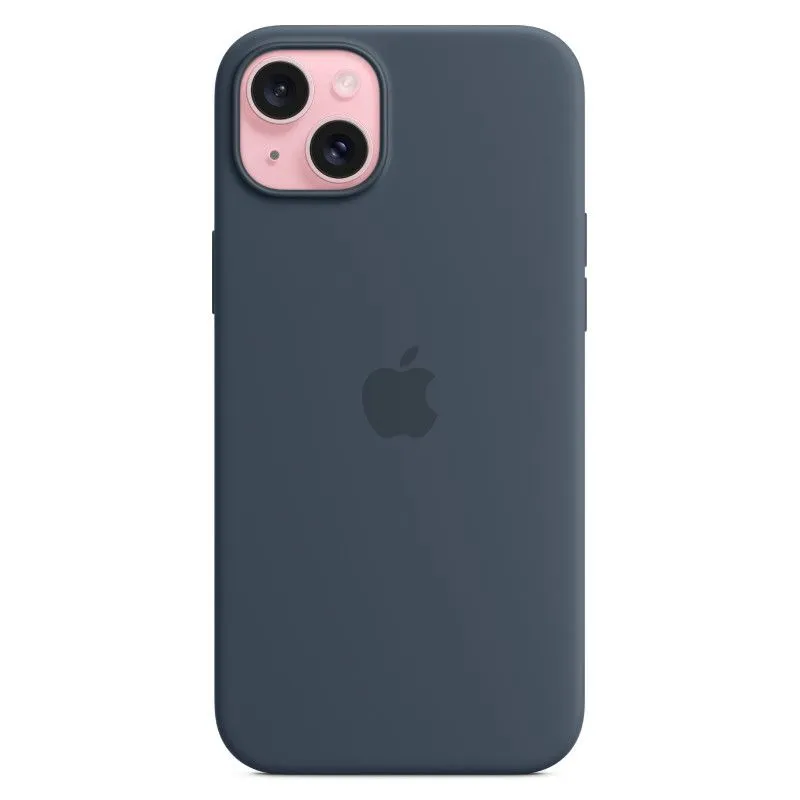 Силиконовый чехол MagSafe для iPhone 15 Plus Синий штормphoto3