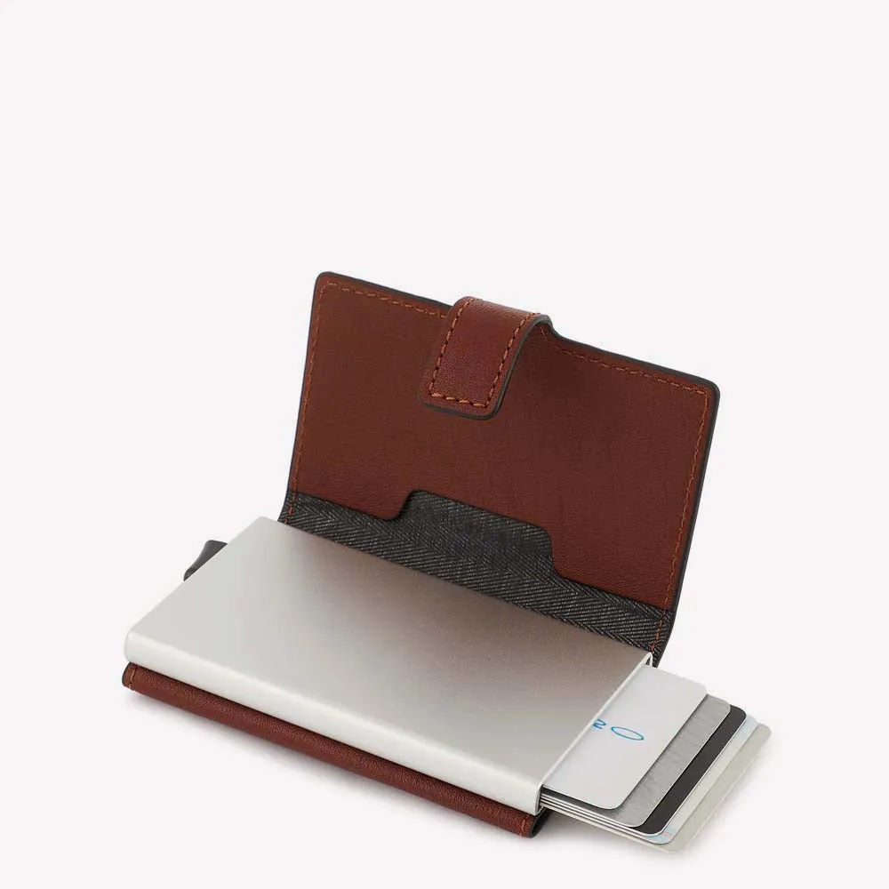 Картхолдер с выдвижным механизмом pop-up и RFID-защитой Piquadro PP5649B3R/CU, коричневыйphoto3